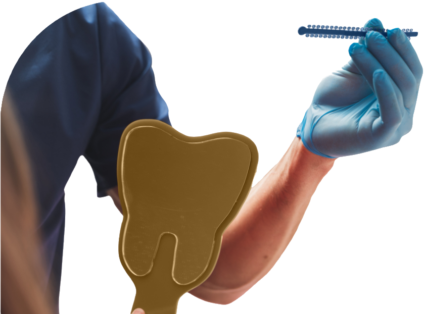 Zdjęcie z lusterkiem w kształcie zęba